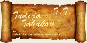 Tadija Tabakov vizit kartica